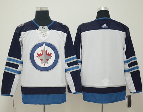 Adidas Men Winnipeg  Jets Blank White Road Authentic Stitched NHL Jersey